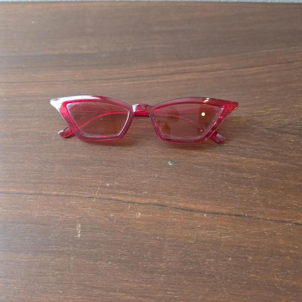 Unisex Red Cateye Sunglasses